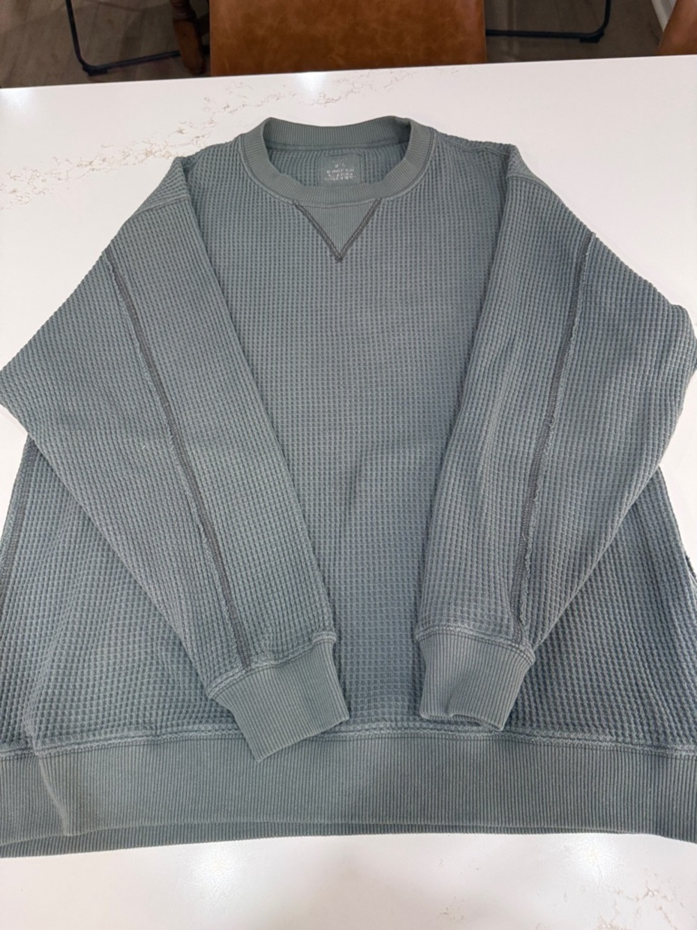 Aerie Waffle Knit Crewneck Sweater